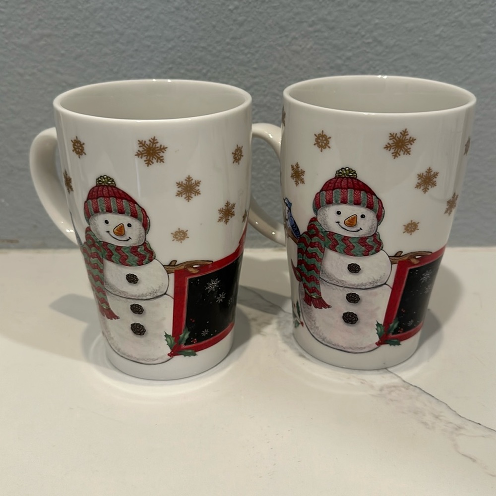 Lenox Heat Changing Mug Snowman Set of 2
